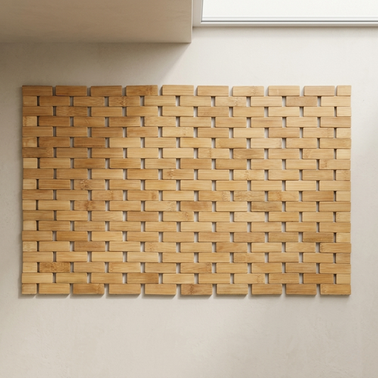 Bamboo Slatted Bath Mat Foldable