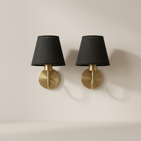 Cloth Cordless Wall Sconce With Remote