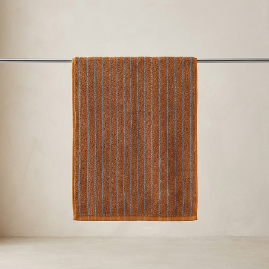 Combed Cotton Bath Towel With Yarn Dyed Stripes
