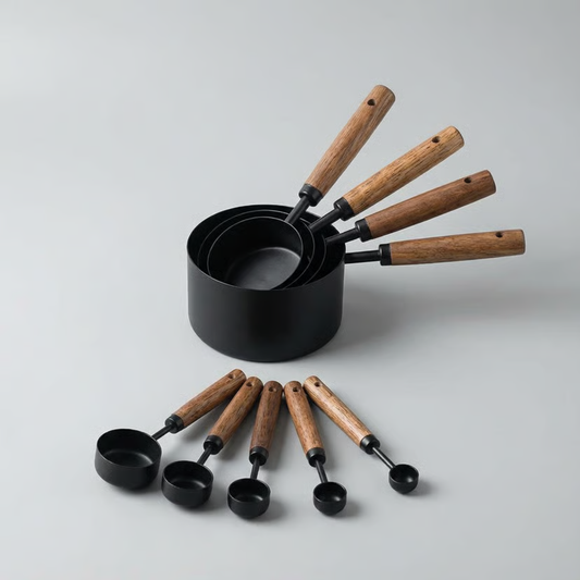 Elegant Measuring Set With Wooden Handles