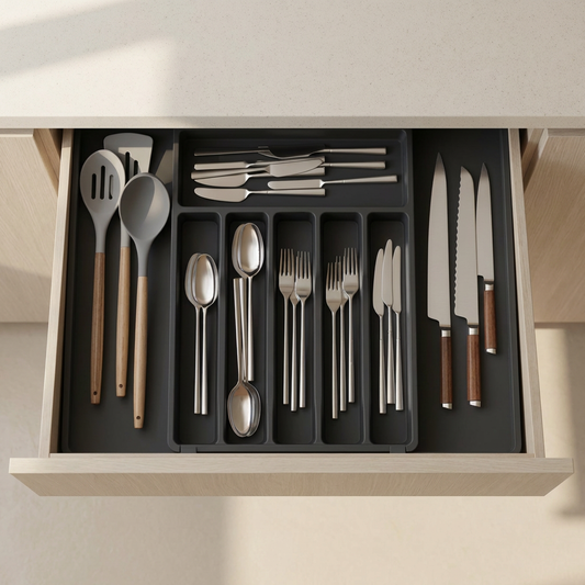 Expandable Drawer Organizer With Smooth Sliding Panels