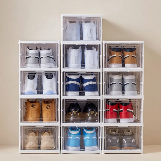 Foldable Shoe Cabinet With Clear Door
