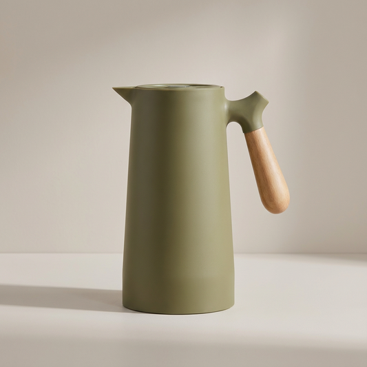 Insulated Carafe With Wooden Handle