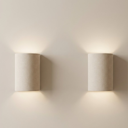 Linen Dimmable Wall Light