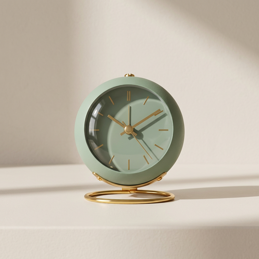 Minimalist Metal Desk Clock With Night Light