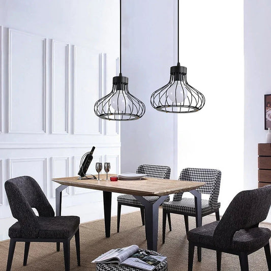 Modern Black Metal Adjustable Pendant Light