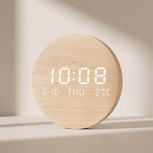 Modern LED Digital Wall Clock With Temperature