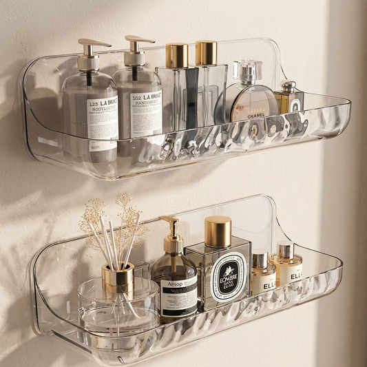No-Drill Bathroom Shelf