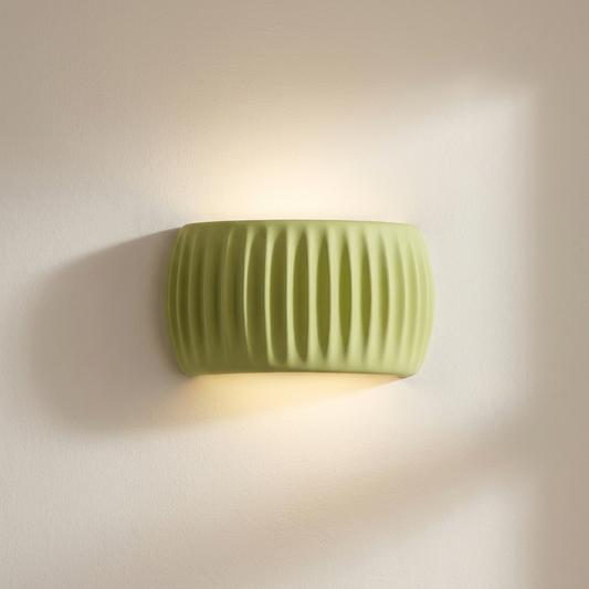 Ribbed Cylinder Wall Light