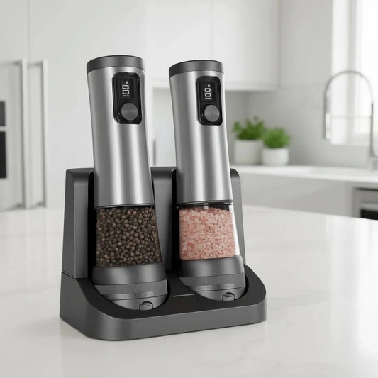 Sleek Grinder Set With Rechargeable