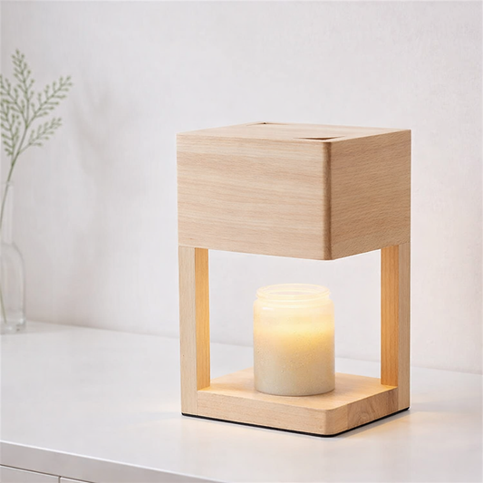 Solid Wood Table Lamp Candle Warmer