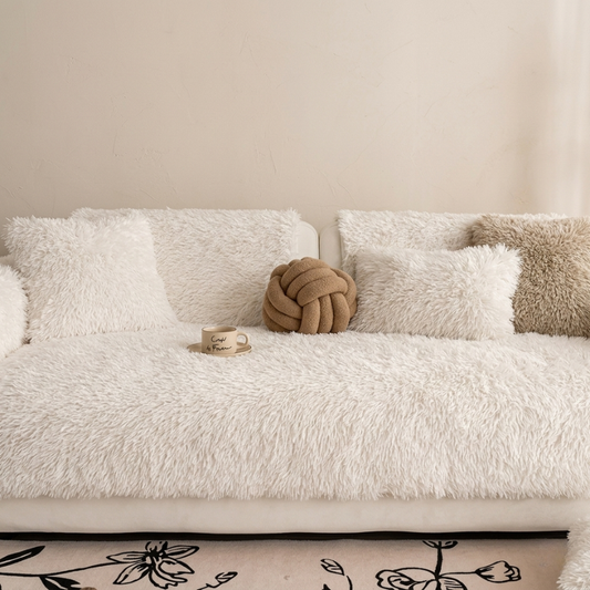 Stretchable Sofa Cover Faux Lambswool