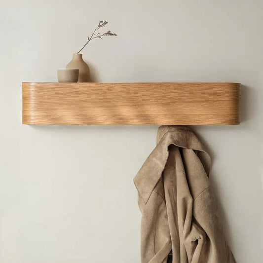 Wall Mounted Coat Rack With Folding Hooks