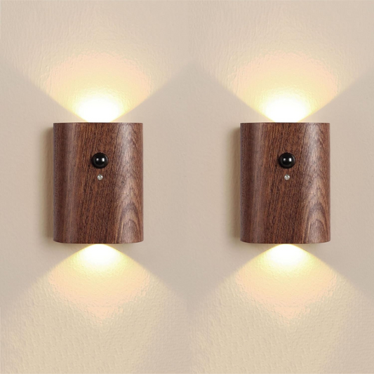 Wood Wall Light With Motion Sensor
