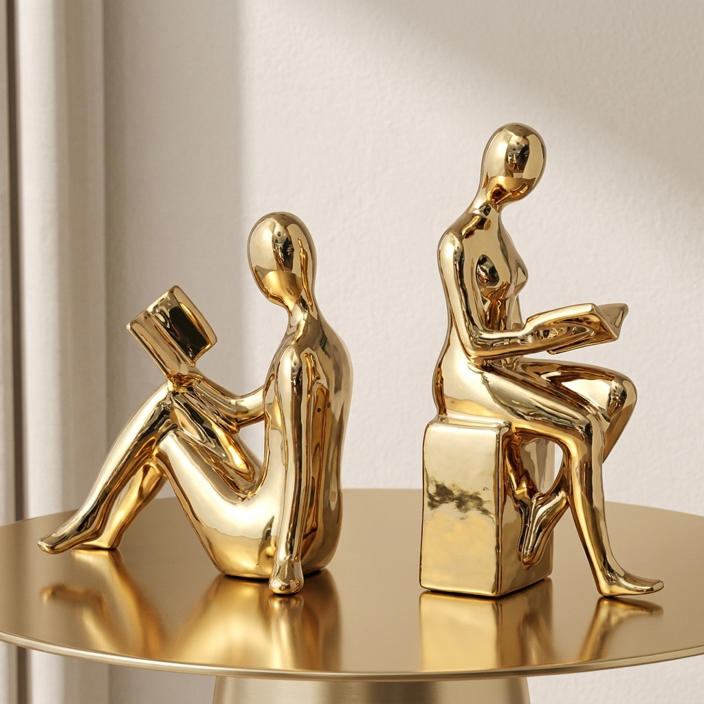 Abstract Glossy Bookends