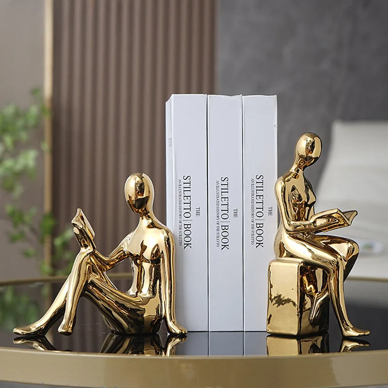 Abstract Glossy Bookends