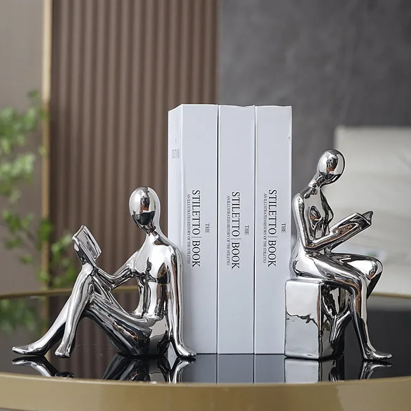 Abstract Glossy Bookends