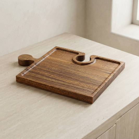 Acacia Wood Interlocking Charcuterie Boards