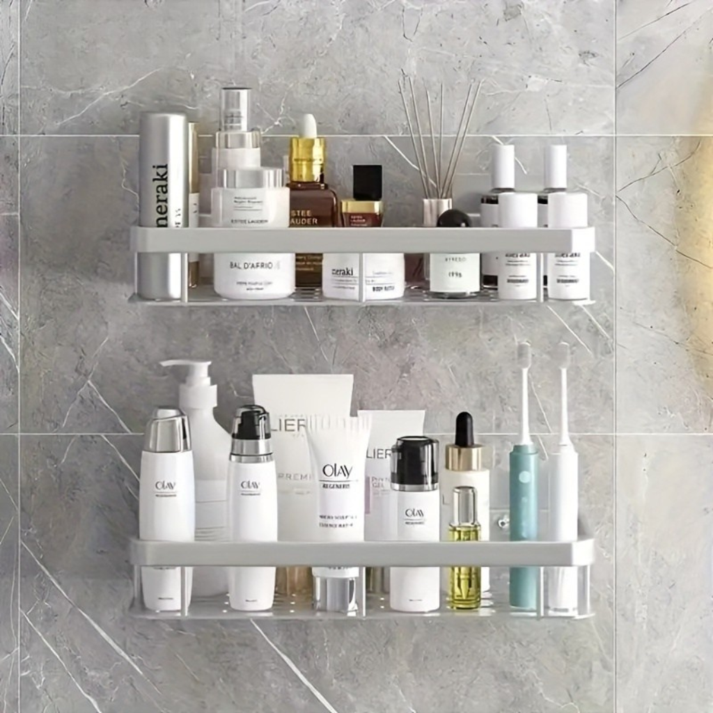 Adhesive Two Tier Bathroom Rack