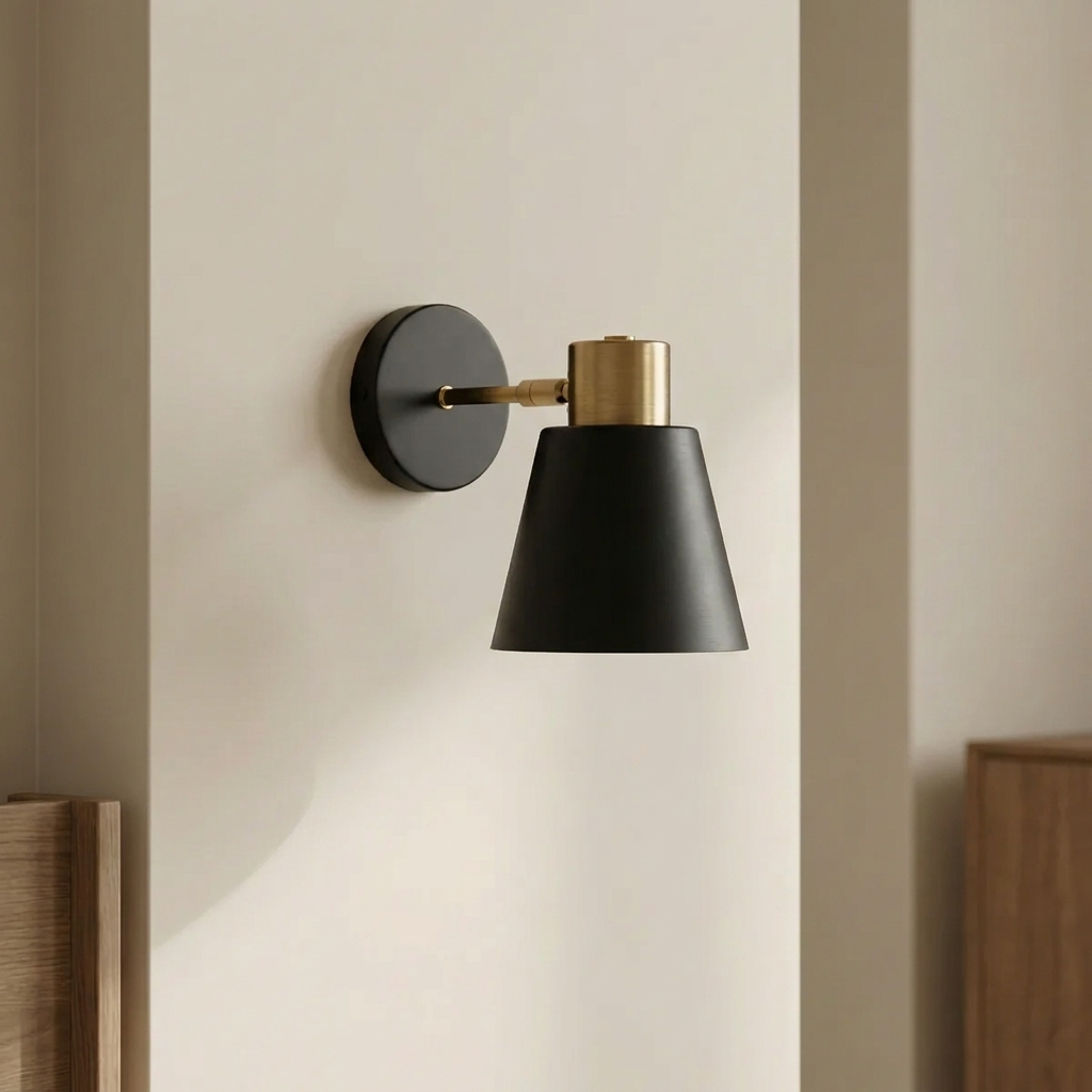 Adjustable Cone Shade Wall Lamp