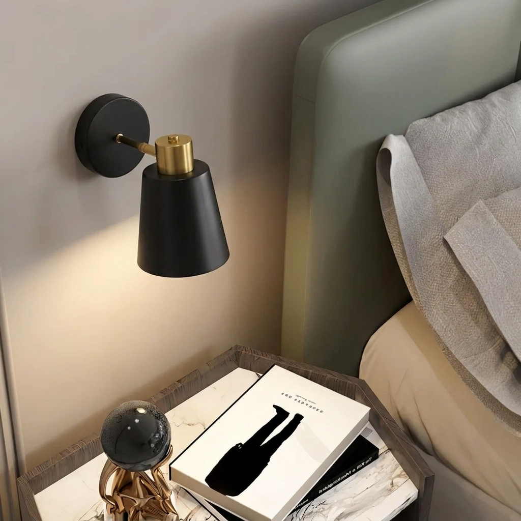 Adjustable Cone Shade Wall Lamp