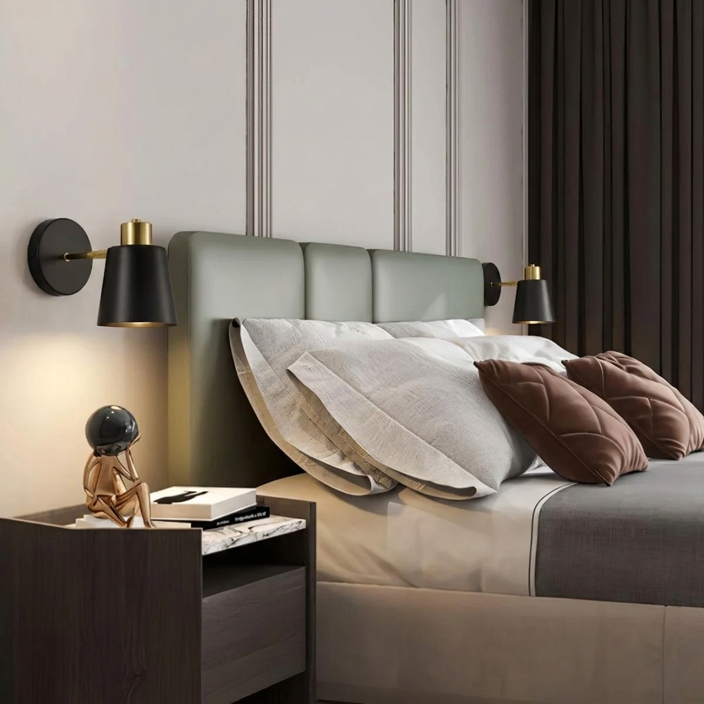 Adjustable Cone Shade Wall Lamp