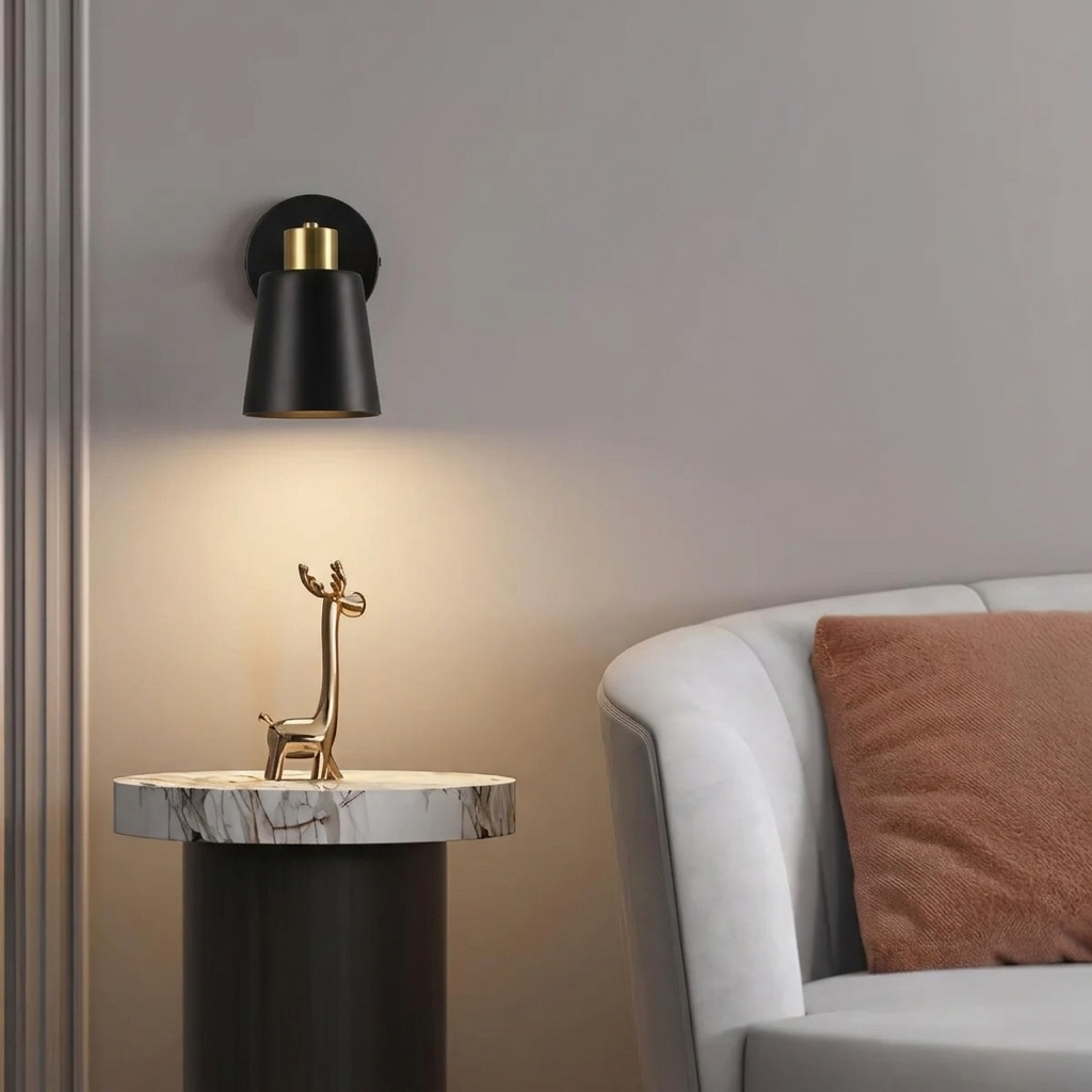 Adjustable Cone Shade Wall Lamp