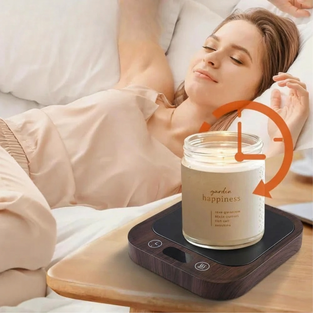Adjustable Mug Warmer Set With Ceramic Mug