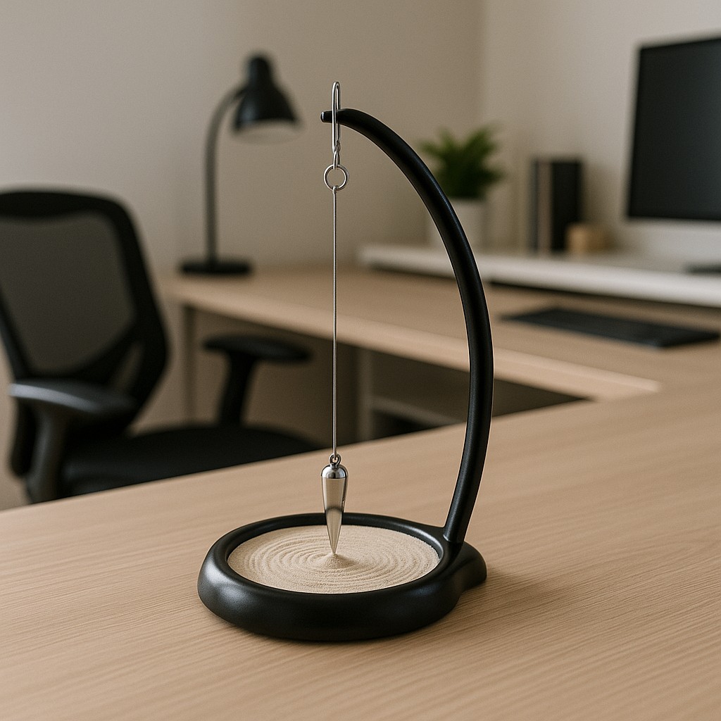 Arched Frame Sand Pendulum Desk Sculpture