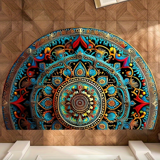 Bohemian Velvet Semi-Circular Entry Mat