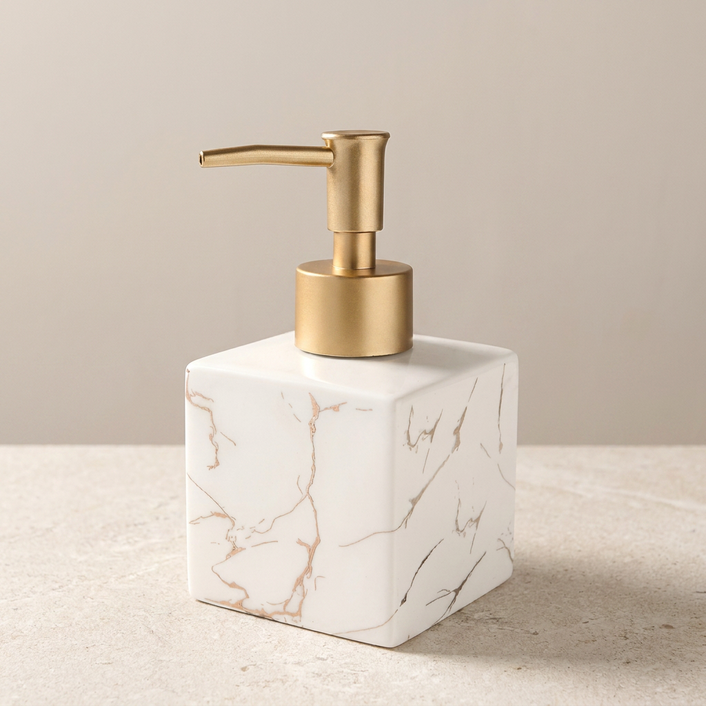 Ceramic Marble Pattern Soap Dispenser
