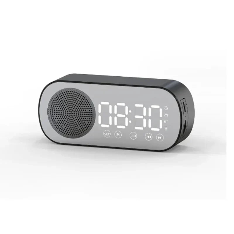 Chic Alarm Clock With LED Mirror Display