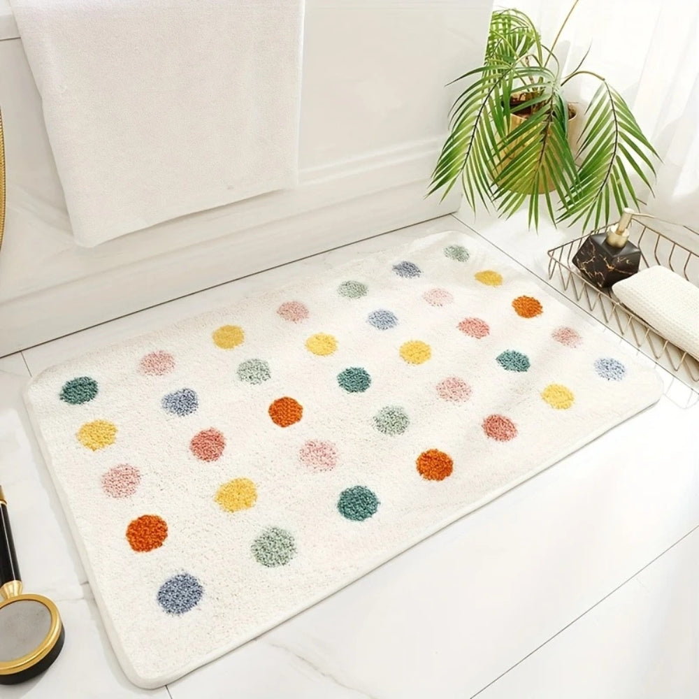 Chic Polka Dot Bath Mat