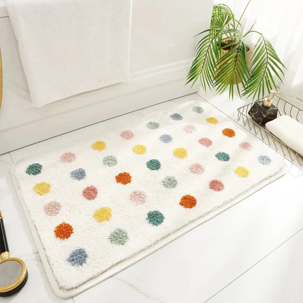 Chic Polka Dot Bath Mat