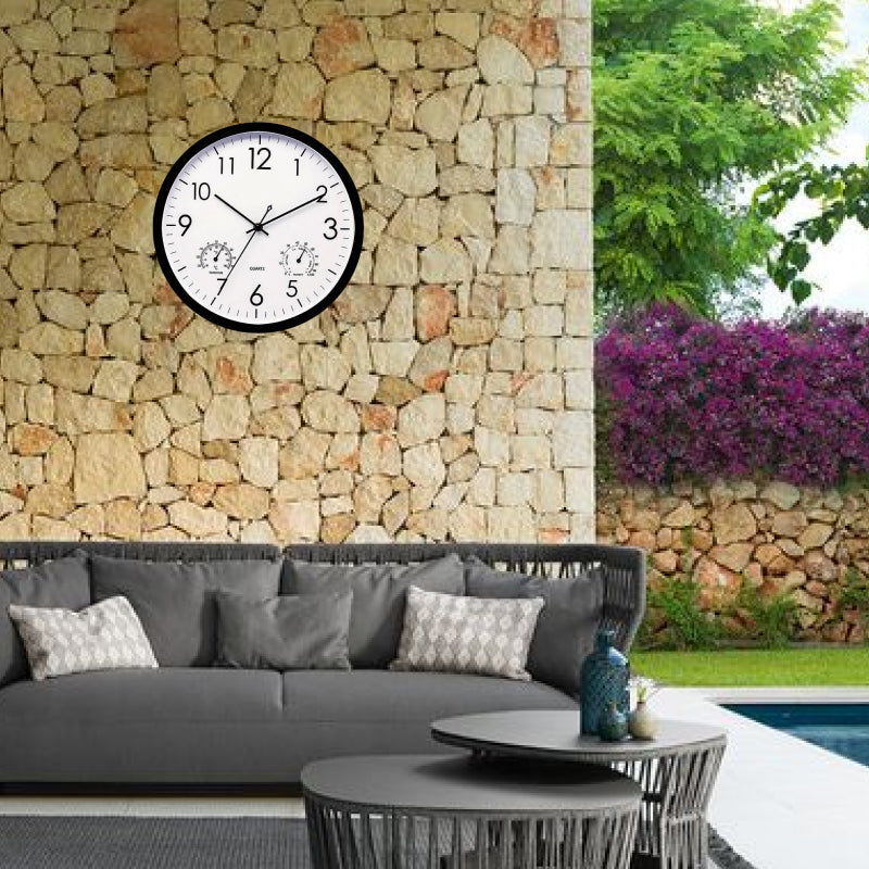 Classic Outdoor Wall Clock with Gauges