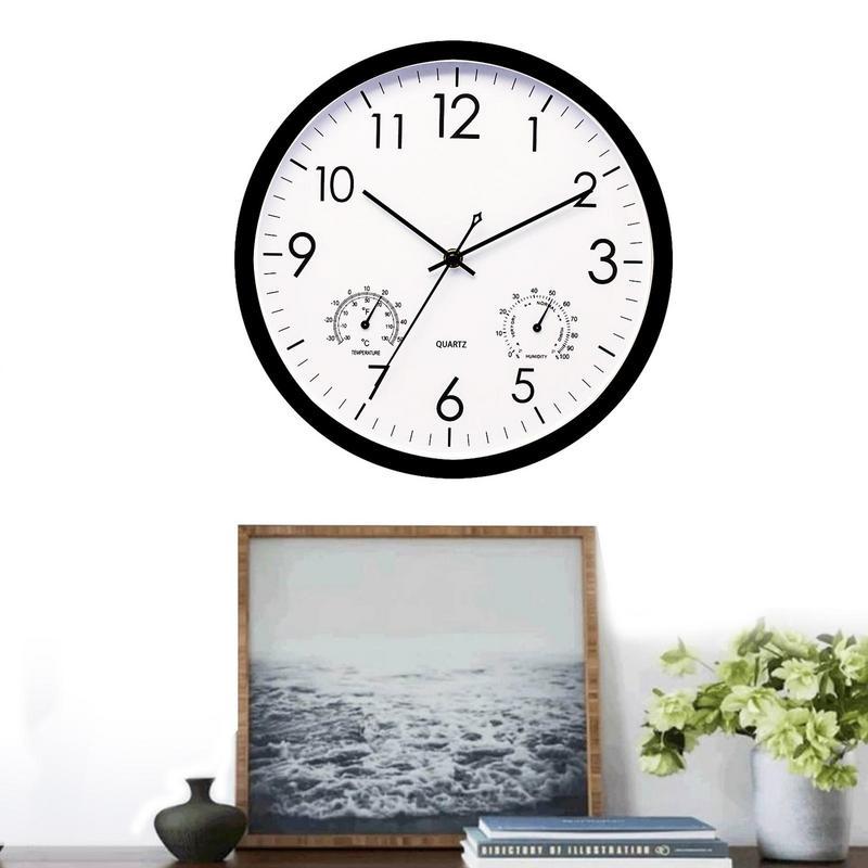 Classic Outdoor Wall Clock with Gauges
