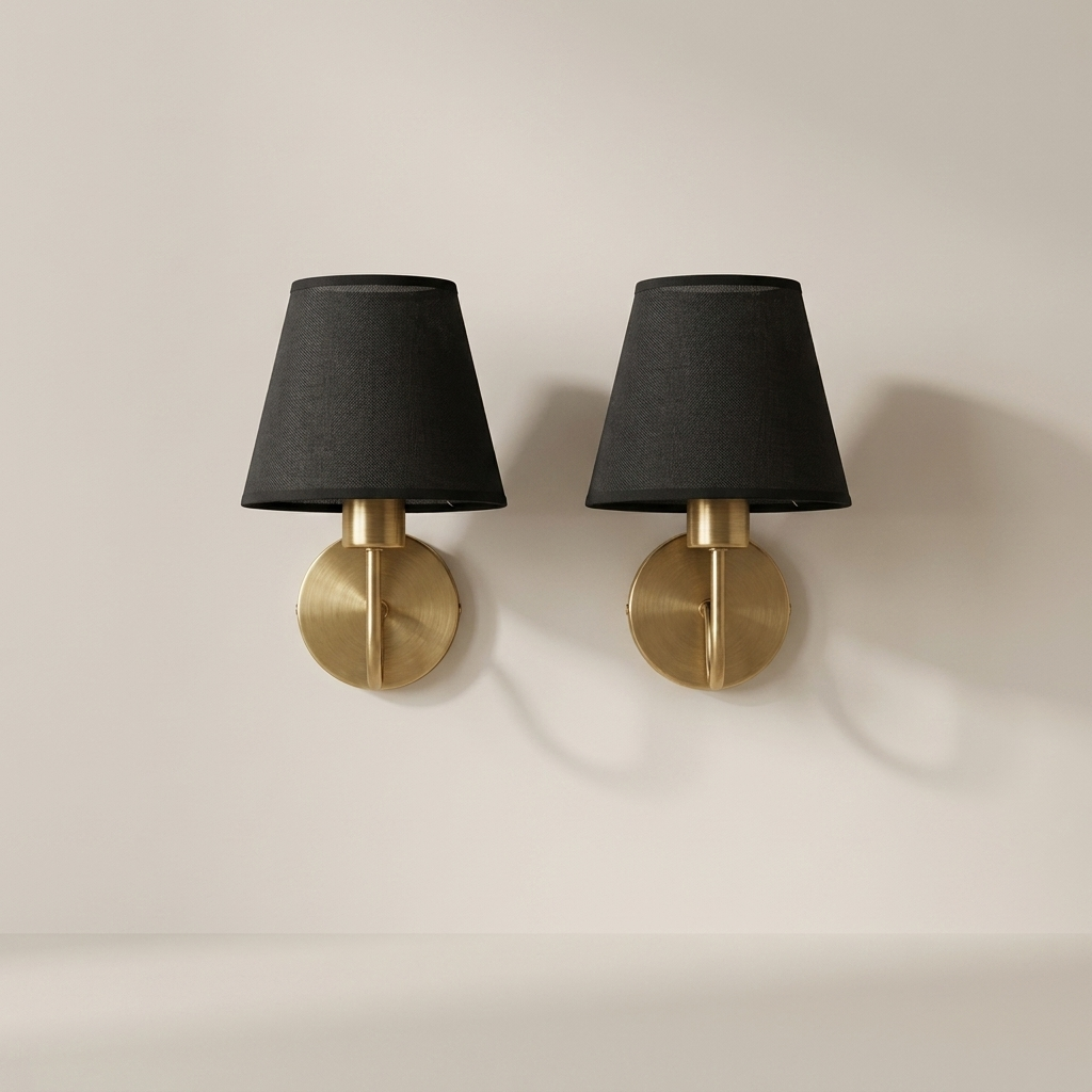 Cloth Cordless Wall Sconce With Remote