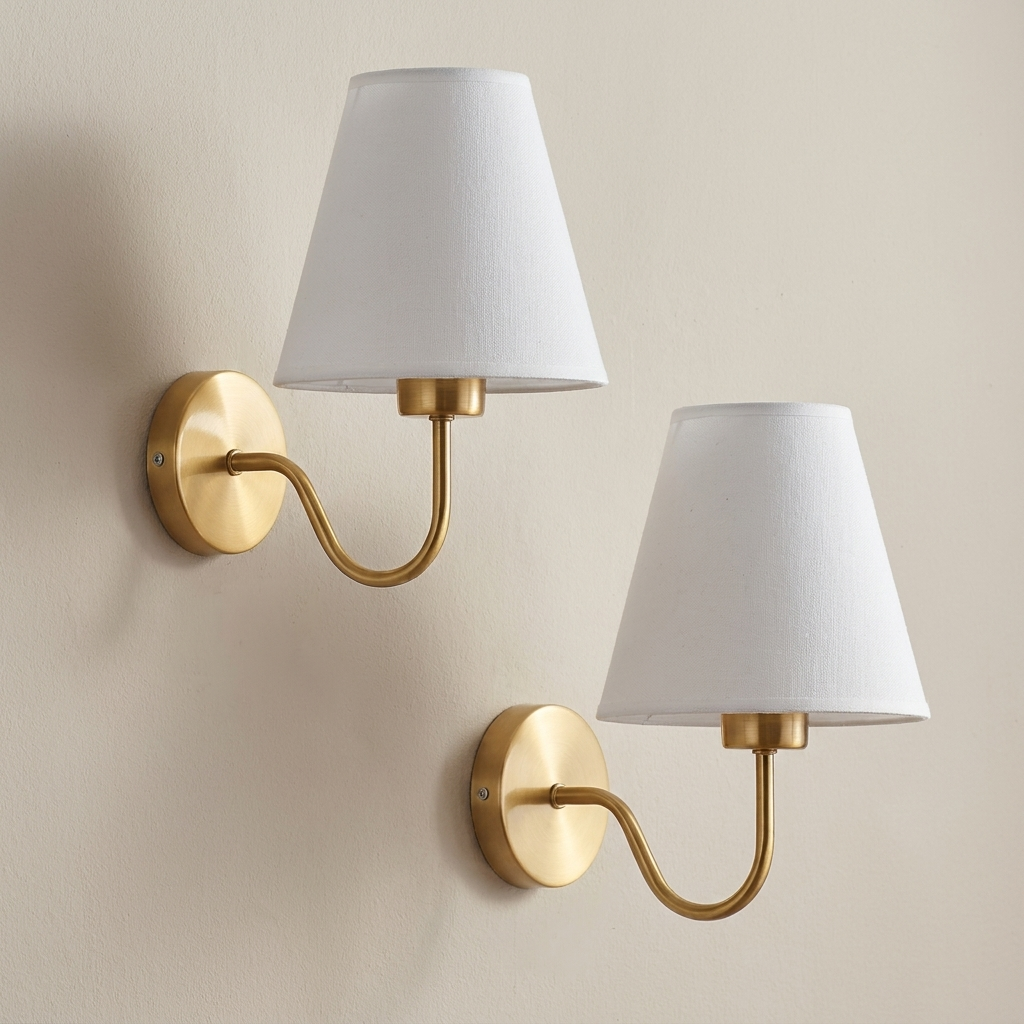 Cloth Cordless Wall Sconce With Remote