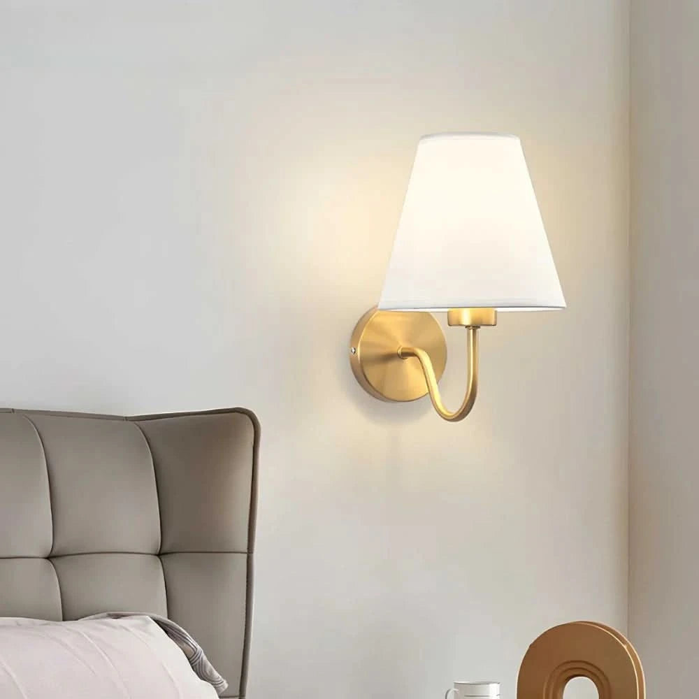 Cloth Cordless Wall Sconce With Remote
