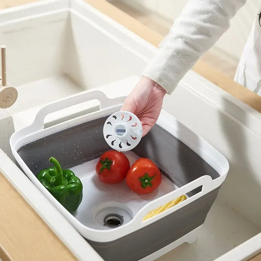 Collapsible Wash Basin With Drain Plug