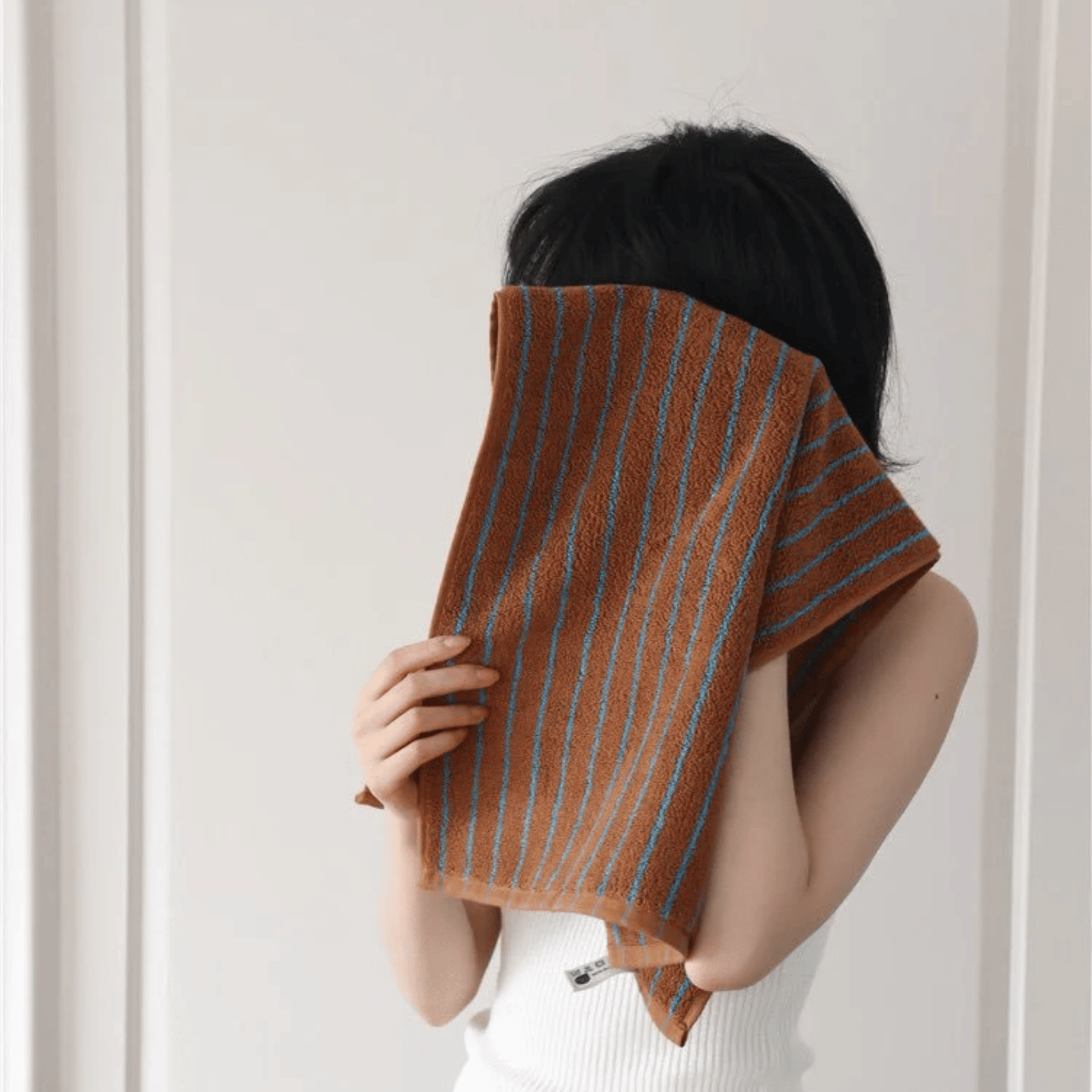 Combed Cotton Bath Towel With Yarn Dyed Stripes