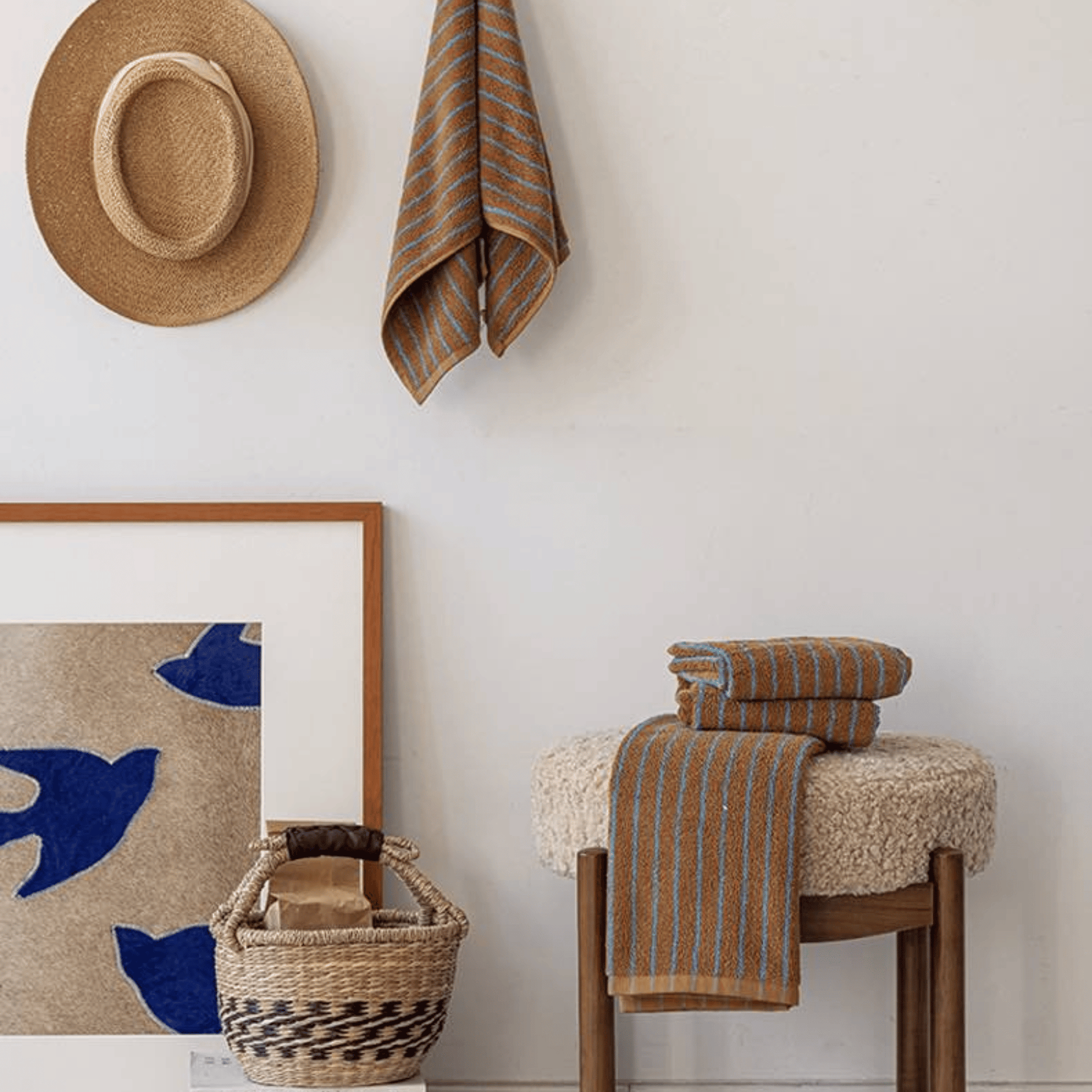 Combed Cotton Bath Towel With Yarn Dyed Stripes