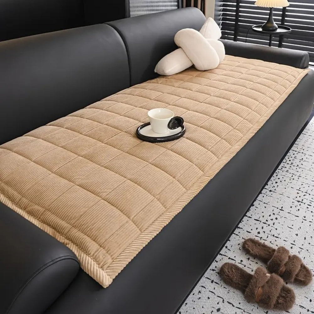 Corduroy Quilted Sofa Cover