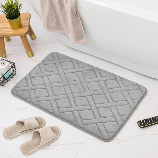 Cross Pattern Bathroom Mat