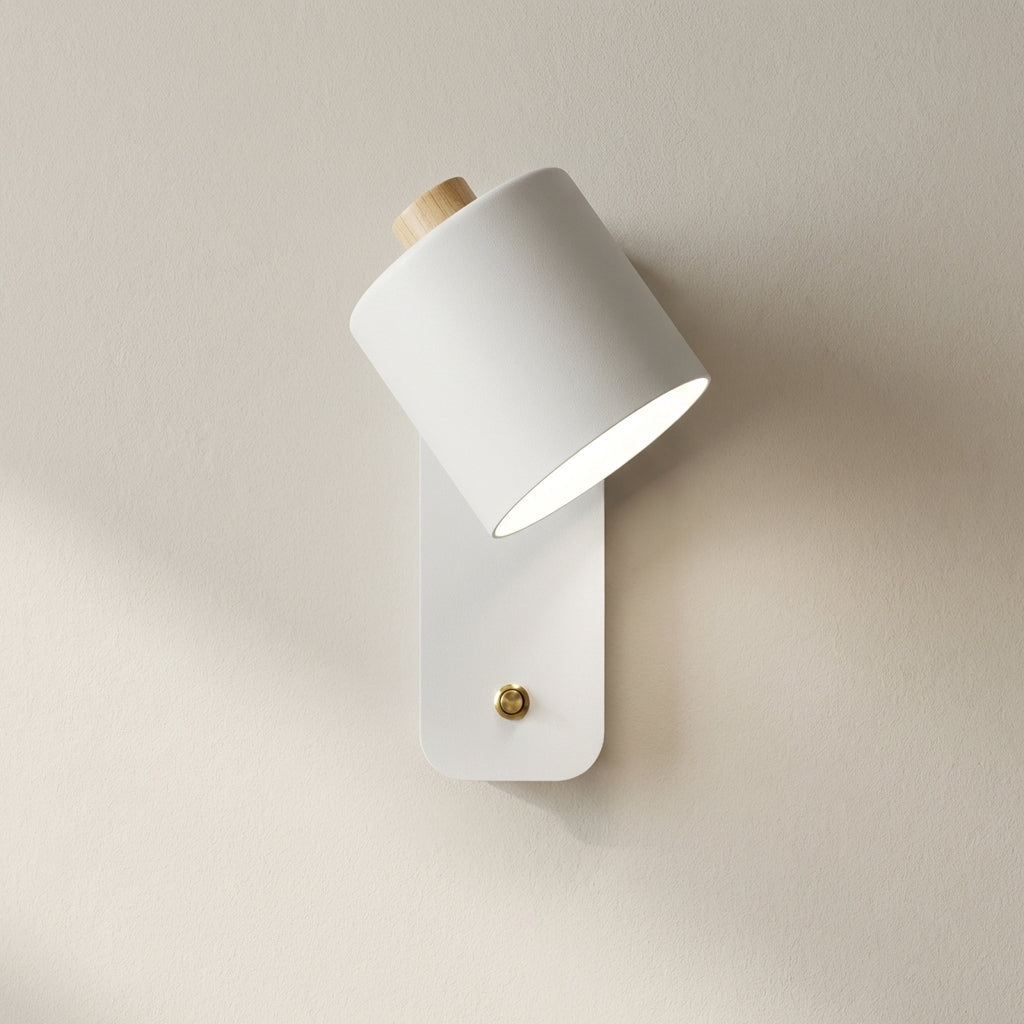 Cylindrical Sconce With Integrated Switch