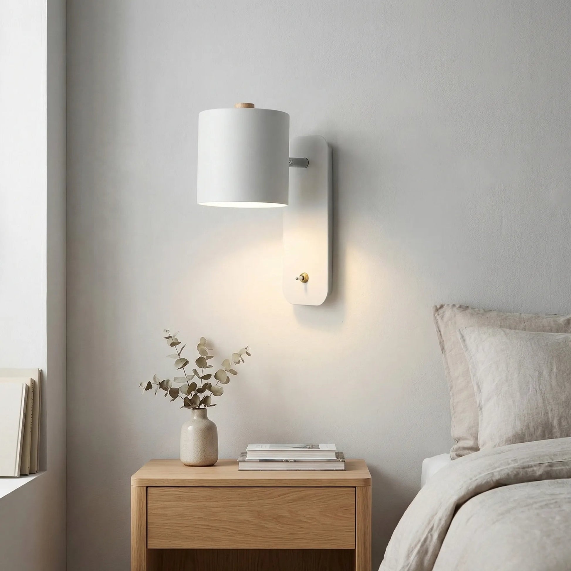 Cylindrical Sconce With Integrated Switch