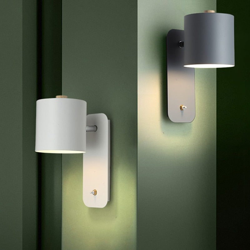 Cylindrical Sconce With Integrated Switch