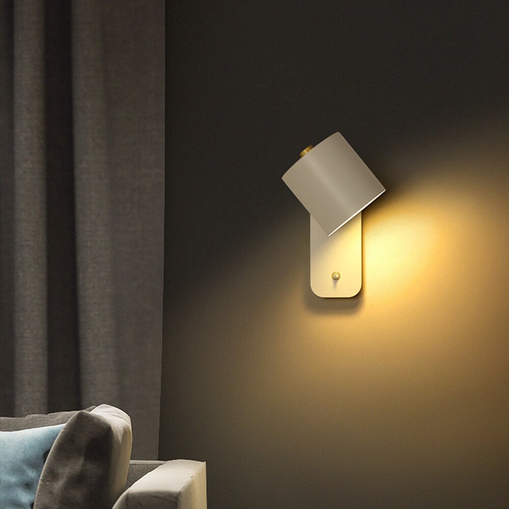 Cylindrical Sconce With Integrated Switch