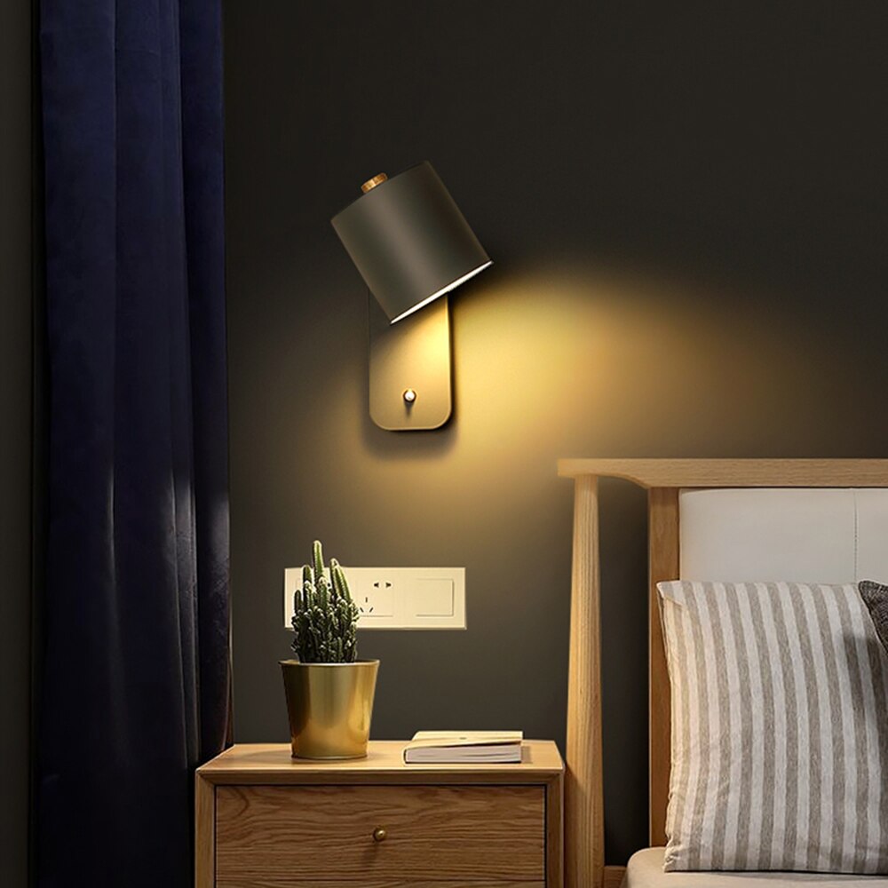 Cylindrical Sconce With Integrated Switch