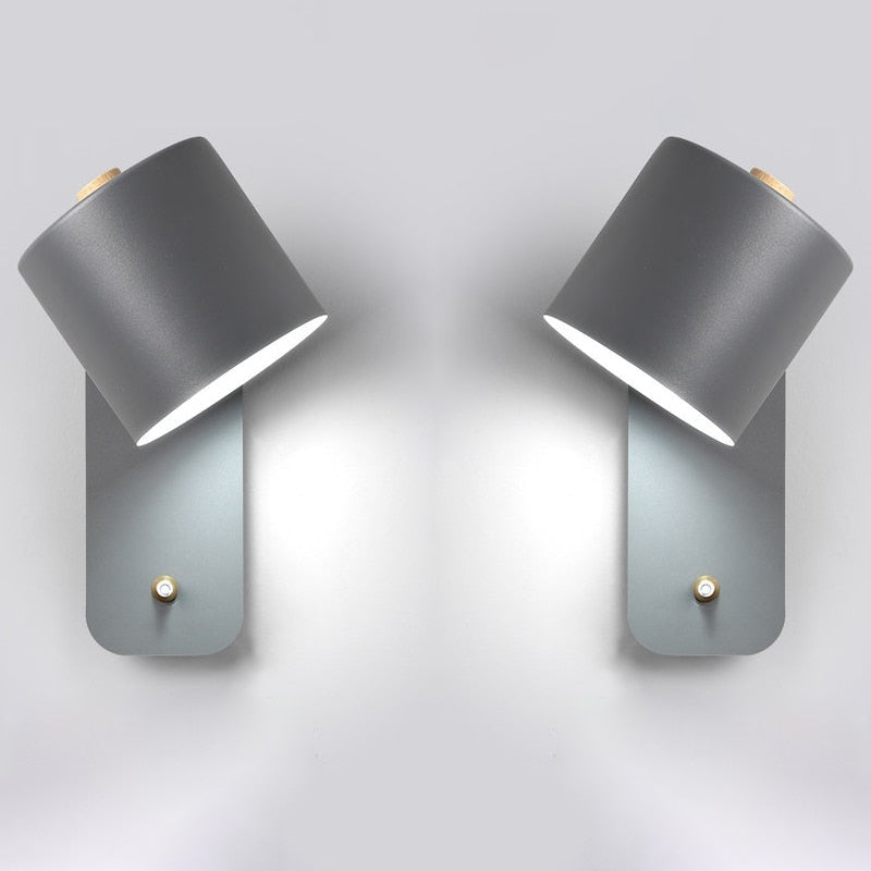 Cylindrical Sconce With Integrated Switch